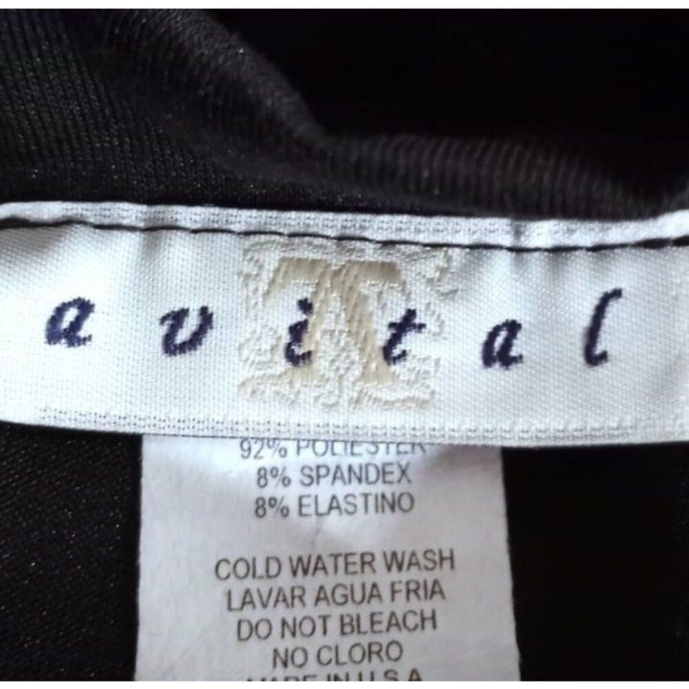 AVITAL BLACK RUFFLE BLOUSE SZ.M EUC. - Picture 5 of 6